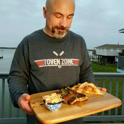 Surfside Beach Charters - Blackened redfish with cajun slaw and garlic toast