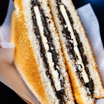 Cha Cheng Tealato - Hojicha Kaya ButterToast ($5.99) - Desserts Near Me - Toronto, Ontario Cha Cheng Tealato - Hojicha Kaya ButterToast ($5.99) - Desserts Near Me - Toronto, Ontario