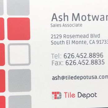 Tile Depot - Ash's business card - Flooring Near Me - South El Monte, California Tile Depot - Ash's business card - Flooring Near Me - South El Monte, California