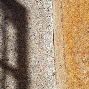 Epoxy Armor Systems - Coverage along edge where they cut-in base coat. You can see the difference. - Flooring Near Me - Rancho Cordova, California Epoxy Armor Systems - Coverage along edge where they cut-in base coat. You can see the difference. - Flooring Near Me - Rancho Cordova, California