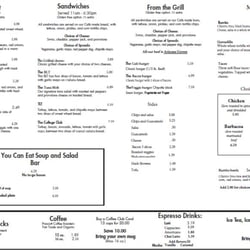 Prescott College Crossroads Cafe - Menu august 2015