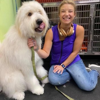 Central Bark Doggy Day Care - Grooming Expert Erin and our Komondor mix. - Pet Sitting Near Me - New Berlin, Wisconsin Central Bark Doggy Day Care - Grooming Expert Erin and our Komondor mix. - Pet Sitting Near Me - New Berlin, Wisconsin
