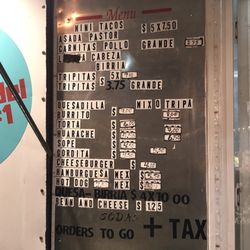 Taqueria El Rey del Taco - Menu Nov 2023