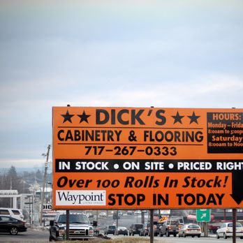 Dick's Cabinetry & Flooring - a sign for dick's cabinetry and flooring - Flooring Near Me - Chambersburg, Pennsylvania Dick's Cabinetry & Flooring - a sign for dick's cabinetry and flooring - Flooring Near Me - Chambersburg, Pennsylvania