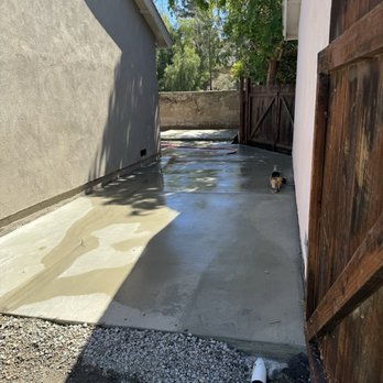 Custom Concrete Works - Trailer park pad with drainage - Masonry/Concrete Near Me