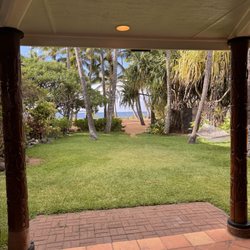 The Inn At Mama’s Fish House - Beach front 2 bedroom cottage porch view.