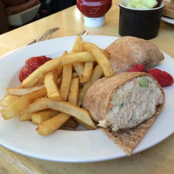 Corner Cafe - A close-up of the tuna wrap. - Breakfast & Brunch Near Me - Newport, Rhode Island Corner Cafe - A close-up of the tuna wrap. - Breakfast & Brunch Near Me - Newport, Rhode Island