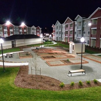 Larc at Kent - My favorite view of our Community and our garden Enjoying a nice breezy evening - Retirement Homes Near Me - Kent, Washington