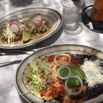 El Molino Central - Top, Bohemia Beer Battered Fish Tacos Bottom, vegan Swiss cheese chard enchilada - Mexican Near Me - Sonoma, California El Molino Central - Top, Bohemia Beer Battered Fish Tacos Bottom, vegan Swiss cheese chard enchilada - Mexican Near Me - Sonoma, California