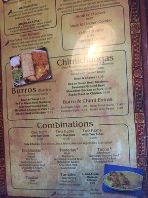 Menu photo 5 Serrano's Mexican Food Restaurants Mesa, AZ
