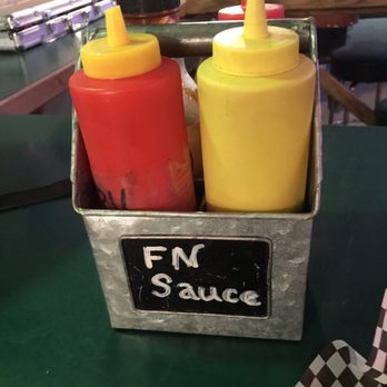 Fredneck's - a container of condiments - Burgers Near Me - Rockford, Washington Fredneck's - a container of condiments - Burgers Near Me - Rockford, Washington