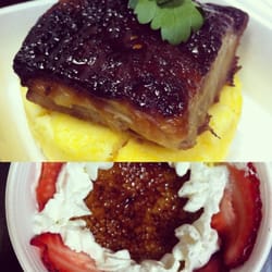 Bin 119 - Honey roasted pork belly & creme brûlée.