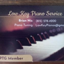 Low Key Piano Service - Business card