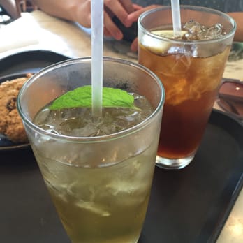 Teaism Lafayette Park - L: Iced Moroccan Mint, R: Iced Chai - Asian Fusion Near Me - Washington, DC, District of Columbia Teaism Lafayette Park - L: Iced Moroccan Mint, R: Iced Chai - Asian Fusion Near Me - Washington, DC, District of Columbia