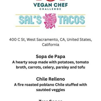 Sacramento Vegan Chef Challenge - Sal's Tacos (2022) - Caterers Near Me Sacramento Vegan Chef Challenge - Sal's Tacos (2022) - Caterers Near Me