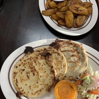 Rincon Latino Restaurant - Bean and cheese papusas, Plate of plantains - Spanish Near Me - Charlotte, North Carolina Rincon Latino Restaurant - Bean and cheese papusas, Plate of plantains - Spanish Near Me - Charlotte, North Carolina