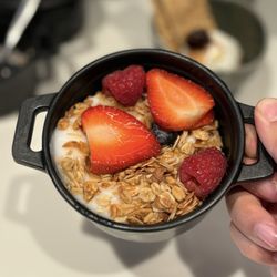 Capital One Lounge - Matcha chia pudding parfait