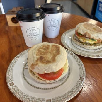 The Commons Coffee House - Breakfast sausage sandwiches with added tomato and avocado and breve lattes - Coffee & Tea Near Me - Enterprise, Oregon The Commons Coffee House - Breakfast sausage sandwiches with added tomato and avocado and breve lattes - Coffee & Tea Near Me - Enterprise, Oregon