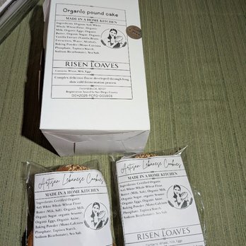 Risen Loaves - My order! 1x lemon pistachio pound cake & sesame cookies - Bakeries Near Me