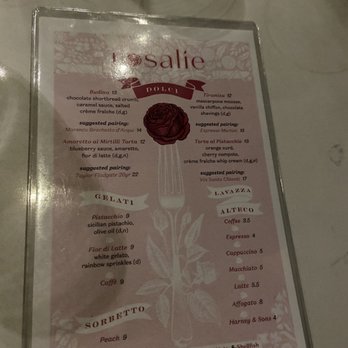 Rosalie - Dessert menu - Italian Near Me - Wayne, Pennsylvania