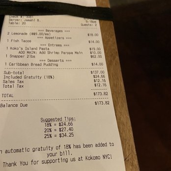Kokomo - The outrage bill - Caribbean Near Me - Brooklyn, New York