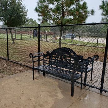 FB MUD 35 Dog Park - Benches available for both sides. Bonus to visit with other dog parents. - Dog Parks Near Me - Katy, Texas