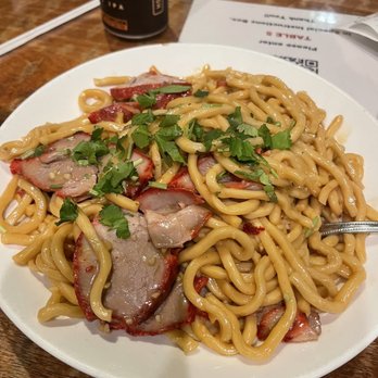Monkey King Pub & Grub - Garlic noodles with pork - Asian Fusion Near Me - Alameda, California Monkey King Pub & Grub - Garlic noodles with pork - Asian Fusion Near Me - Alameda, California