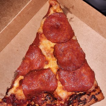 Luciano's Pizza & Pasta - Aged pizza slice. 1/2 the size of a NY pizza slice. - Italian Near Me - Seattle, Washington Luciano's Pizza & Pasta - Aged pizza slice. 1/2 the size of a NY pizza slice. - Italian Near Me - Seattle, Washington
