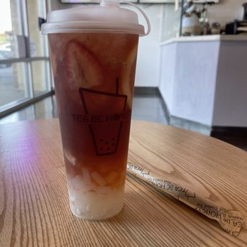 Tea Be Honest - Berries Lover w lychee & aloe vera - Bubble Tea Near Me - Fontana, California Tea Be Honest - Berries Lover w lychee & aloe vera - Bubble Tea Near Me - Fontana, California