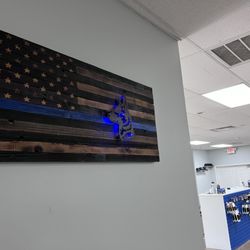 Blue Link Outfitters - Decor from one of the owner's K9 Handler career.