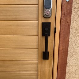 Handle installed with digital keypad Handle installed with digital keypad