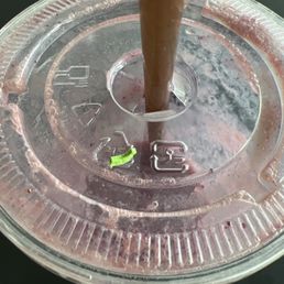 Got this juice/smoothie from this place but it turns out having a rubber parts in it. I have no words to describe how I feel right now.