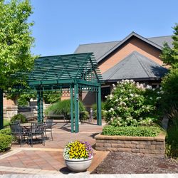 Mishawaka-Penn-Harris Public Library - Harris Branch - The Harris Branch courtyard is open seasonally and weather permitting during regular hours of operations.