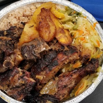 Top Taste Restaurant - Jerk Chicken with rice, cabbage and vegetables and plaintans!! - Caribbean Near Me - Kingston, New York Top Taste Restaurant - Jerk Chicken with rice, cabbage and vegetables and plaintans!! - Caribbean Near Me - Kingston, New York
