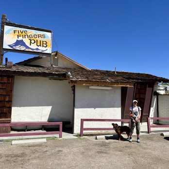 Five Fingers Pub - a man and his dog - New American Near Me - Inyokern, California