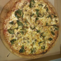 Broadway Pizza and Grill - Spinach-Mushroom Pizza