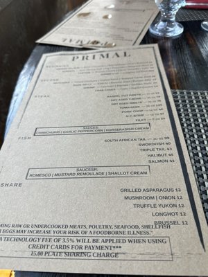 Menu photo 5 Primal By Mia Cape May, NJ