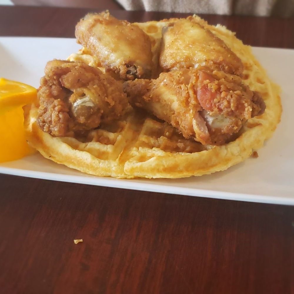 D Cafe - Chicken and waffles. My girlfriend said that is the best waffle she has ever had! - Breakfast & Brunch Near Me - Atlanta, Georgia D Cafe - Chicken and waffles. My girlfriend said that is the best waffle she has ever had! - Breakfast & Brunch Near Me - Atlanta, Georgia