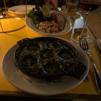 Pastis Miami - Escargot and steak tartare - French Near Me - Miami, Florida