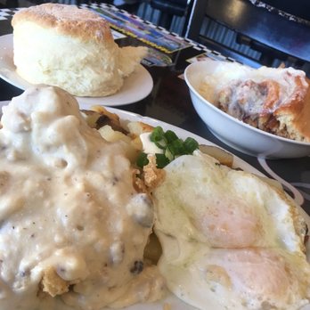 Sax's Joint - Umm so here we have a biscuit the size of a heavyweight's fist, the best cinnamon roll I've ever had, & the country benedict (LEGIT gravy). - Breakfast & Brunch Near Me - Petaluma, California Sax's Joint - Umm so here we have a biscuit the size of a heavyweight's fist, the best cinnamon roll I've ever had, & the country benedict (LEGIT gravy). - Breakfast & Brunch Near Me - Petaluma, California