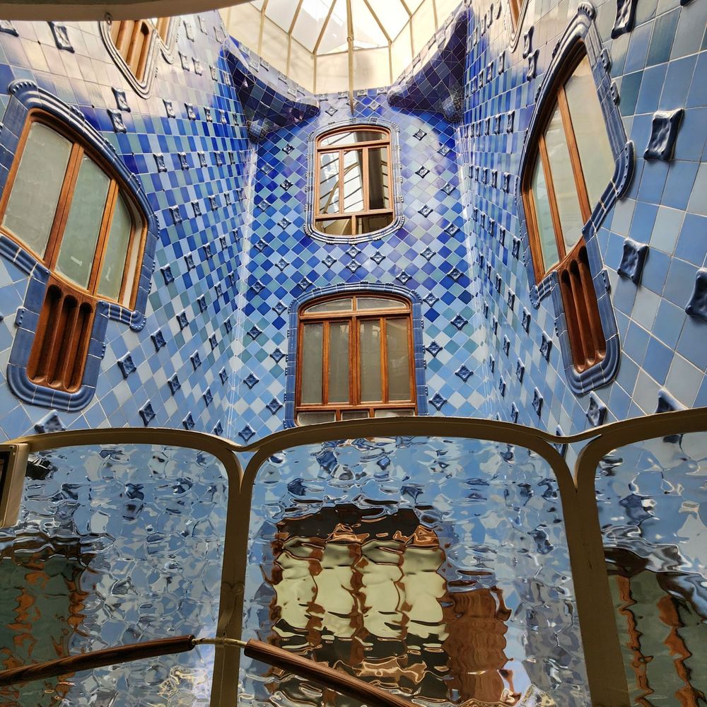 Casa Batlló - The glass is meant to mimic the sea - Landmarks & Historical Buildings Near Me - Barcelona, B