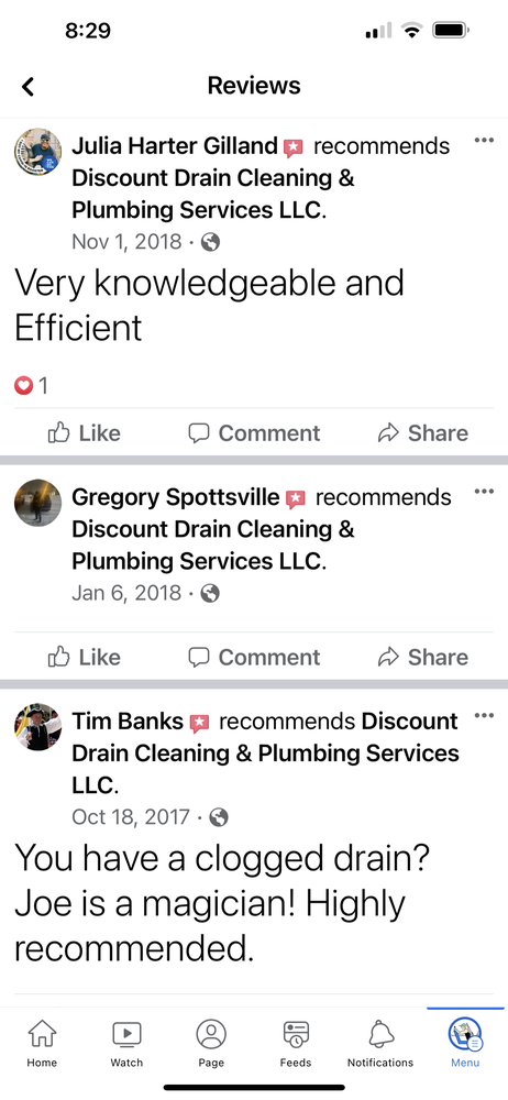 Slide of Discount Drain Cleaning and Plumbing Services