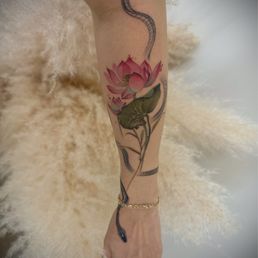 Lotus and snake Lotus and snake