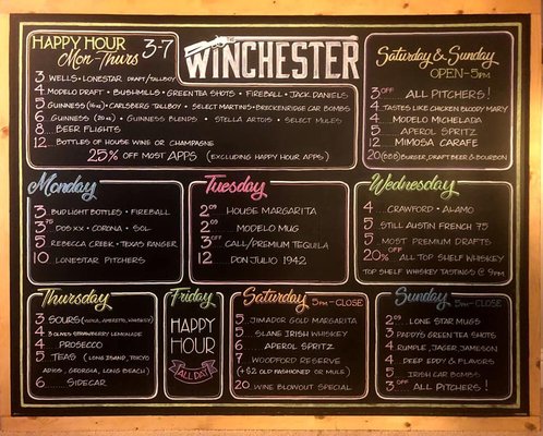Menu photo 2 The Winchester San Antonio, TX Menu photo 2 The Winchester San Antonio, TX