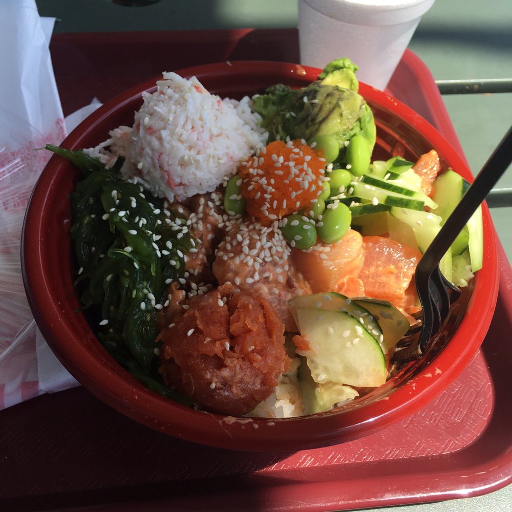 Poki Bar - Arcadia - My large bowl with 5 scoops of fish. - Sushi Bars Near Me - Arcadia, California Poki Bar - Arcadia - My large bowl with 5 scoops of fish. - Sushi Bars Near Me - Arcadia, California