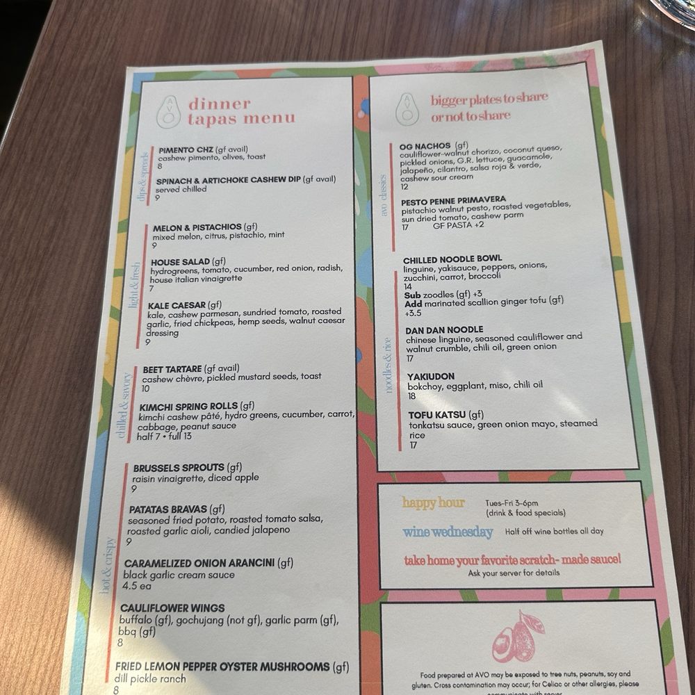 Avo - Menu - Cocktail Bars Near Me - Nashville, Tennessee