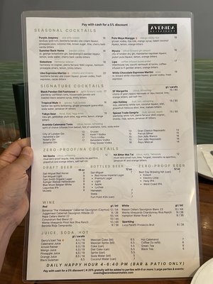 Menu photo 4 Avenida Restaurant San Mateo, CA Menu photo 4 Avenida Restaurant San Mateo, CA
