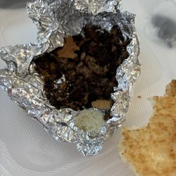 Spring House Tavern - Charcoal of a patty pulled apart so I could eat the center atleast.