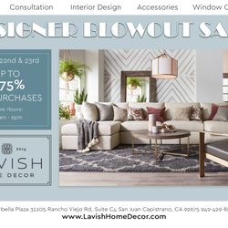 Lavish Home Decor - Designer Blowout Sale March 2019!