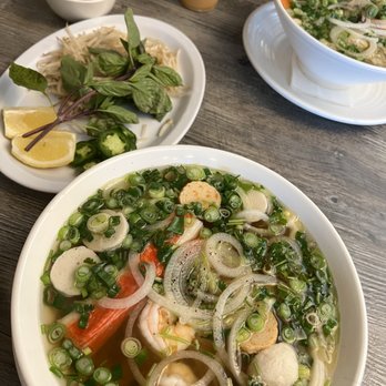 Pho Bro - P9. Pho Seafood P14. Pho with Vegetables - Vietnamese Near Me - Rowland Heights, California